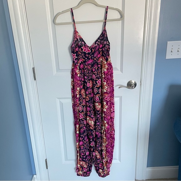 New! Rusttydustty Floral Print Button Front Cami Jumpsuit 35301 - Picture 7 of 14